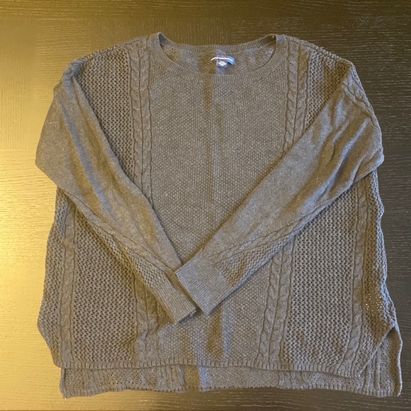 American Eagle Outfitters Black -Grey long sleeve sweater - Picture 1 of 7